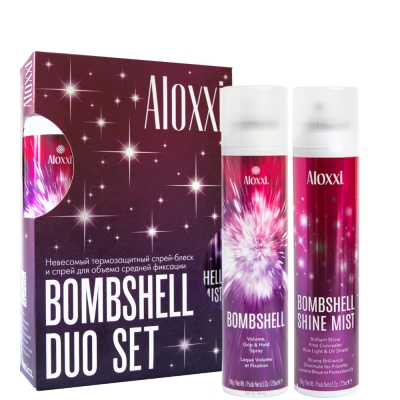 Набор «Взрывной объем» Aloxxi Duo: термозащита и спрей-объем